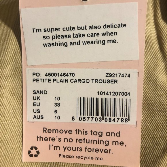 COPY - Missguided Sand Plain Cargo Pants (Petite) - Picture 4 of 4